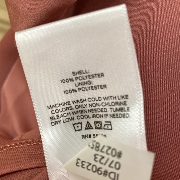 Express Satin V-neck Sleeveless Tie Waist Surplice Midi Dress - Picture 7 of 9